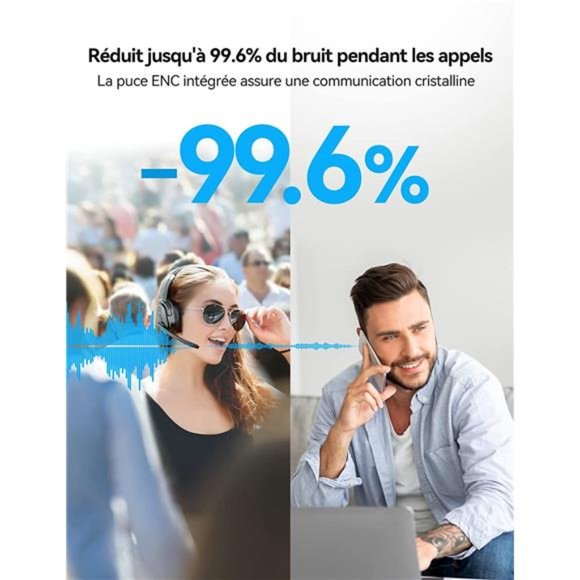 Bluetooth Headset, Wireless Bluetooth Trucker Headset with Microphone - Picture 3 of 6